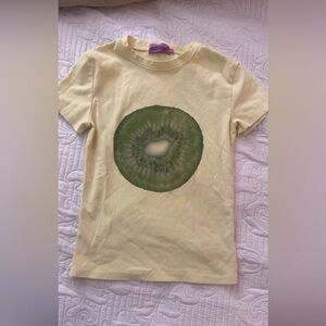 Edikted Cream Kiwi Graphic Kids Tee
